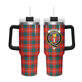 Chisholm Ancient Tartan Crest 40 oz Insulated Tumbler with Handle